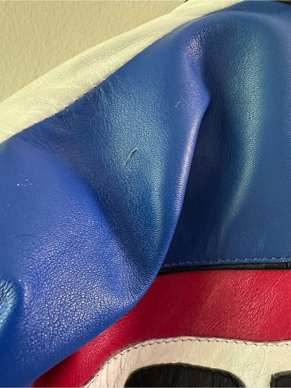 RARE 90s Vintage Corvette Bomber Leather Jacket Men's L Leather Classic - AS IS - Picture 8 of 8